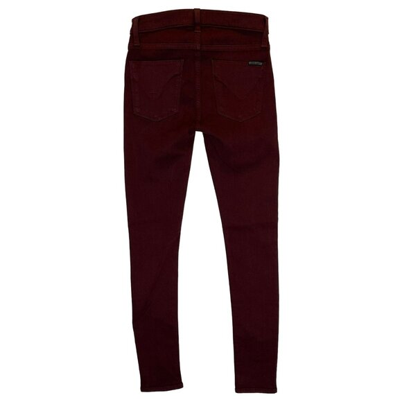 Hudson Jeans Size 25 x 28 Nico Midrise Super Skinny Burgundy Maroon, Womens - Picture 8 of 8